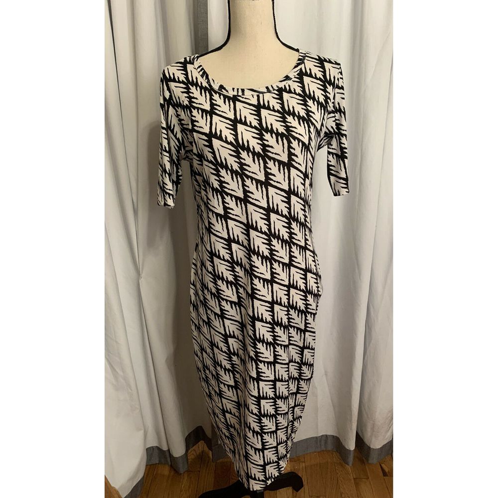 Lularoe Julia Dress Black White M
